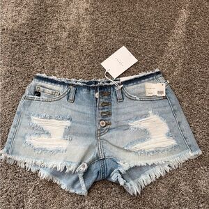 KanCan Light Blue Distressed Jean Shorts